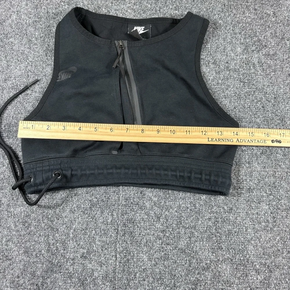 Nike Sportswear Tech Fleece Cropped Tank Top Black CD4201-010 Rare Size‎ S Gym